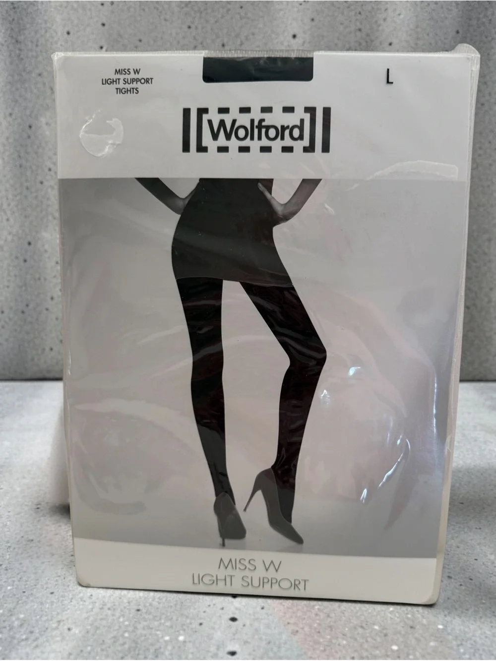 New! WOLFORD Black MISS W 40 LIGHT SUPPORT TIGHTS Size LARGE